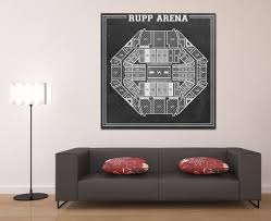 Vintage Print Of Rupp Arena Seating Chart Diagram By