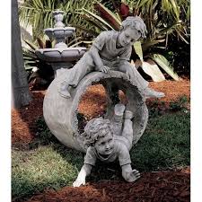 Boy And Girl Garden Statues Outdoor