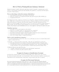 Summary Examples For Resumes Writing A Resume Summary Resume
