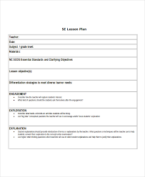 Blank Lesson Plan Template Middle School Blank Lesson Plan Template