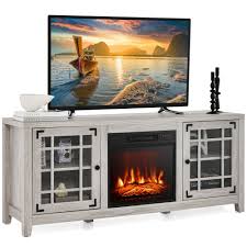 Costway 58 Inches Fireplace Tv Stand