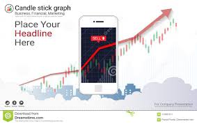 Smart Phone Screen Showing Candlestick And Financial Graph