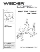 weider core 600 bench 15715 user manual