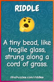 A Tiny Bead Like Fragile Glass Strung