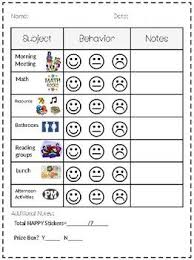 Daily Behavior Chart Classroom Behavior Chart Preschool