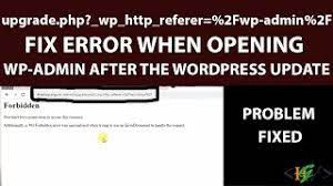 fix error when opening wp admin after