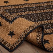 farmhouse jute rug rect stencil stars