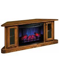 Amish Shelburn Corner Fireplace With