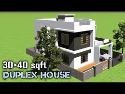 Modern Duplex House Plan 1200sqft 3