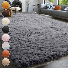 fluffy rugs non slip carpet large