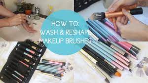 how to wash reshape makeup brushes