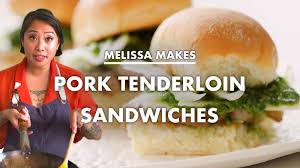 In a large mixing bowl add beaten eggs and milk and whisk together. Watch Melissa Makes Pork Tenderloin Sandwiches From The Home Kitchen Bon Appetit