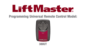 how to program the liftmaster 380ut