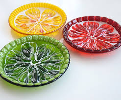 Small Decorative Fused Glass Plates For