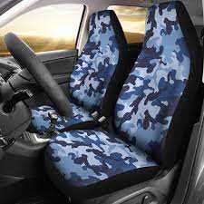 Blue Camouflage Camo Universal Fit Car