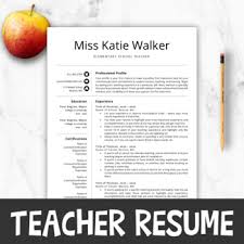 Teacher Resume Template For Ms Word Mac Pages Editable Cover Letter
