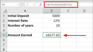 how to calculate compound interest in excel