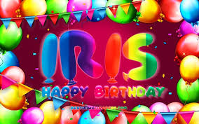 Download happy birthday transparent blue and purple png images background. Download Wallpapers Happy Birthday Iris 4k Colorful Balloon Frame Iris Name Purple Background Iris Happy Birthday Iris Birthday Popular Spanish Female Names Birthday Concept Iris For Desktop Free Pictures For Desktop Free