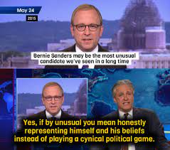 Jon stewart, former host of the daily show Jon Stewart In 2015 On Bernie Sanders Being Called Unusual Sandersforpresident