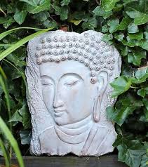 Garden Ornament Plaque Buddha Head