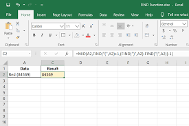 how to use the excel find function