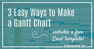 3 Easy Ways To Make A Gantt Chart Free Excel Template