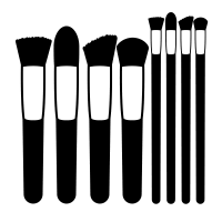 makeup brushes icon free png svg