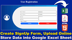 html form data into google excel