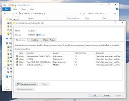 files and get full access in windows 10