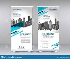 Roll Up Design Template Background Layout Business Company