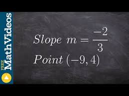 The Equation Of A Line Given The Slope