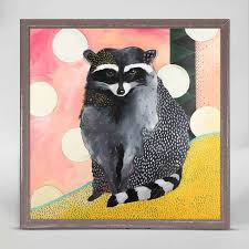 Raccoon For Donner Lake Mini Framed Canvas