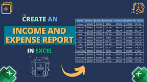 income and expense report in excel
