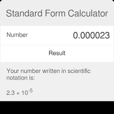 Standard Form Calculator