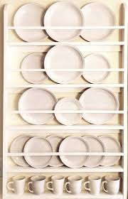 Plate Rack Plate Holder Wall Mounted