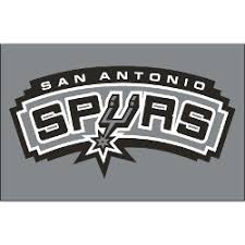 Spurs in black with silver outline and a spur forming the u. San Antonio Spurs Alternate Logo Sports Logo History
