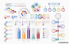 Business Infographics Set With Different Diagram Vector