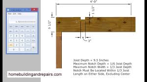 how to calculate floor joist notch and