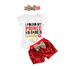 3pcs Toddler Kids Baby Girls Clothes T Shirt Tops Sequins Shorts Pants Bow Headband Outfits