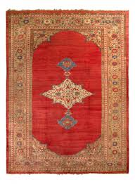 antique sultanabad persian rug in red
