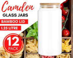 12 X Airtight Glass Jar Food Storage