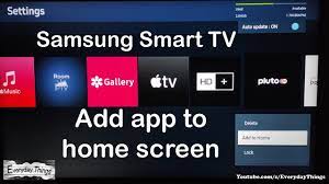 my samsung smart tv home screen