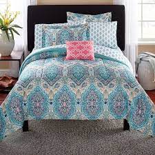 Mainstays Teal Paisley 8 Piece Bed In A