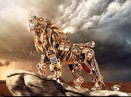 lion mechanical robot steunk hd