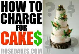 how to charge for cakes