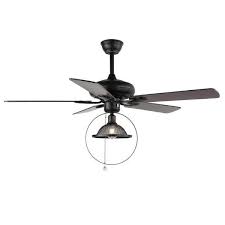 Black Cage Ceiling Fan With Light Kit
