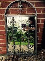 Vintage Garden Mirror Antique Shabby