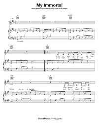 This is my piano tutorial for my arrangement of rachel platten's fight. My Immortal Piano Sheet Music Evanescence Sheetmusic Free Com
