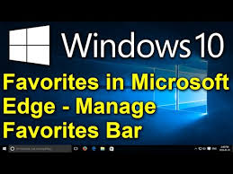 manage favorites bar in microsoft edge