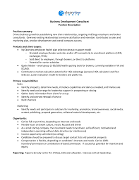 Business Development Consultant Job Description Under